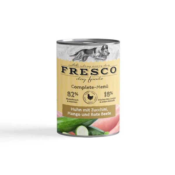 FRESCO Complete Menü Huhn mit Zucchini Mango und Rote Beete