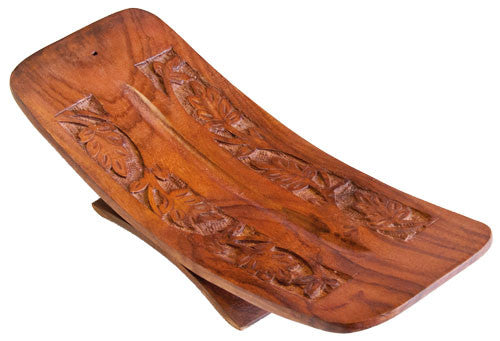 Räucherstäbchenhalter „Blätter” aus Holz - superbreit