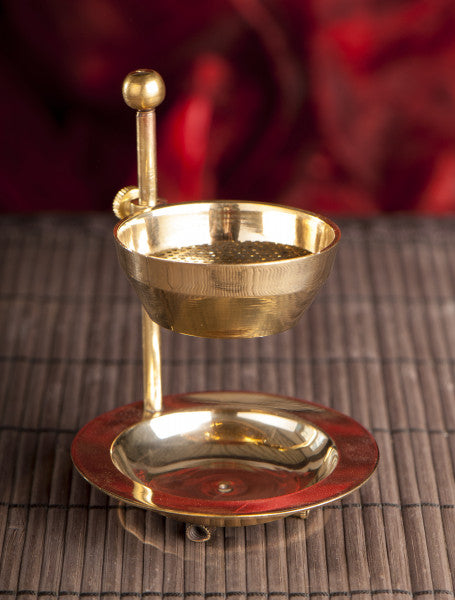 Siebgefäß „Mitra“ höhenverstellbar aus Messing