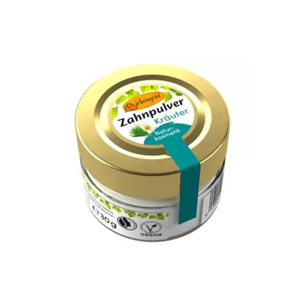 Birkengold Zahnpulver Kräuter 30g im Glas