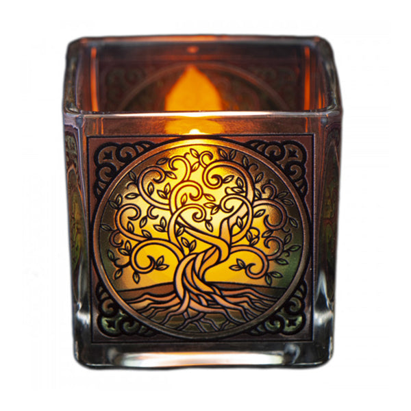 Teelichtglas Teelichthalter Yggdrasil