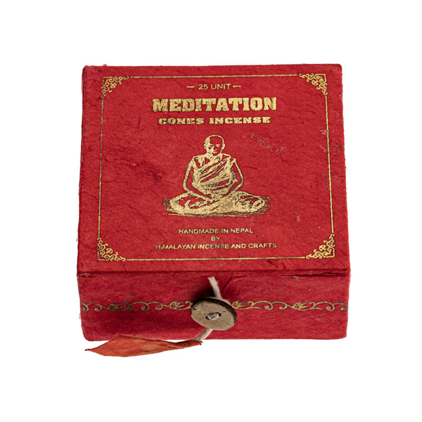 Räucherkegel Meditationin in roter Box