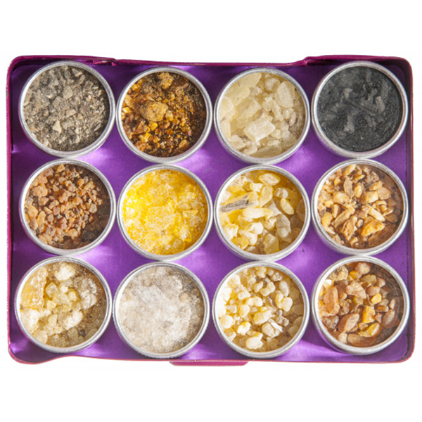 Reine Harze zum Räuchern (12 Döschen in Box)