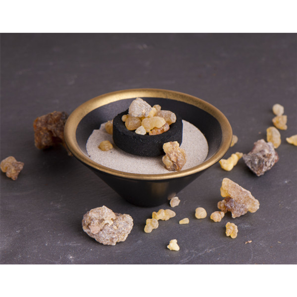 Räucherschale schwarz/gold Keramik