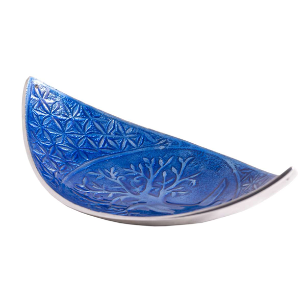 Schiffchenhalter mit edler Glasur - Yggdrasil Blau