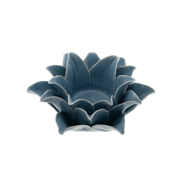 Teelichthalter Räucher Kegelhalter Lilie blau KH 1301