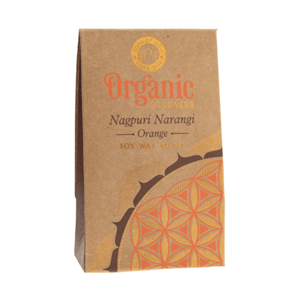 Organic - Wachstaler für Aromalampen – Blume des Lebens Orange