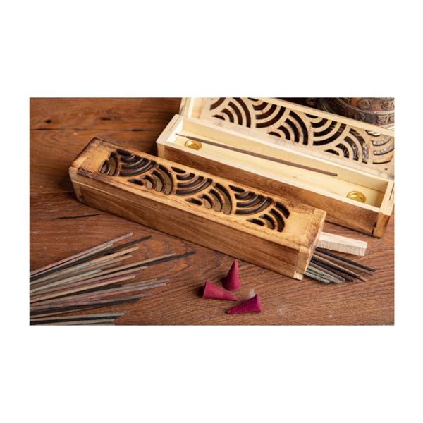 Stäbchenhalter “Wave” – Holzhalter mit Vorratsbox