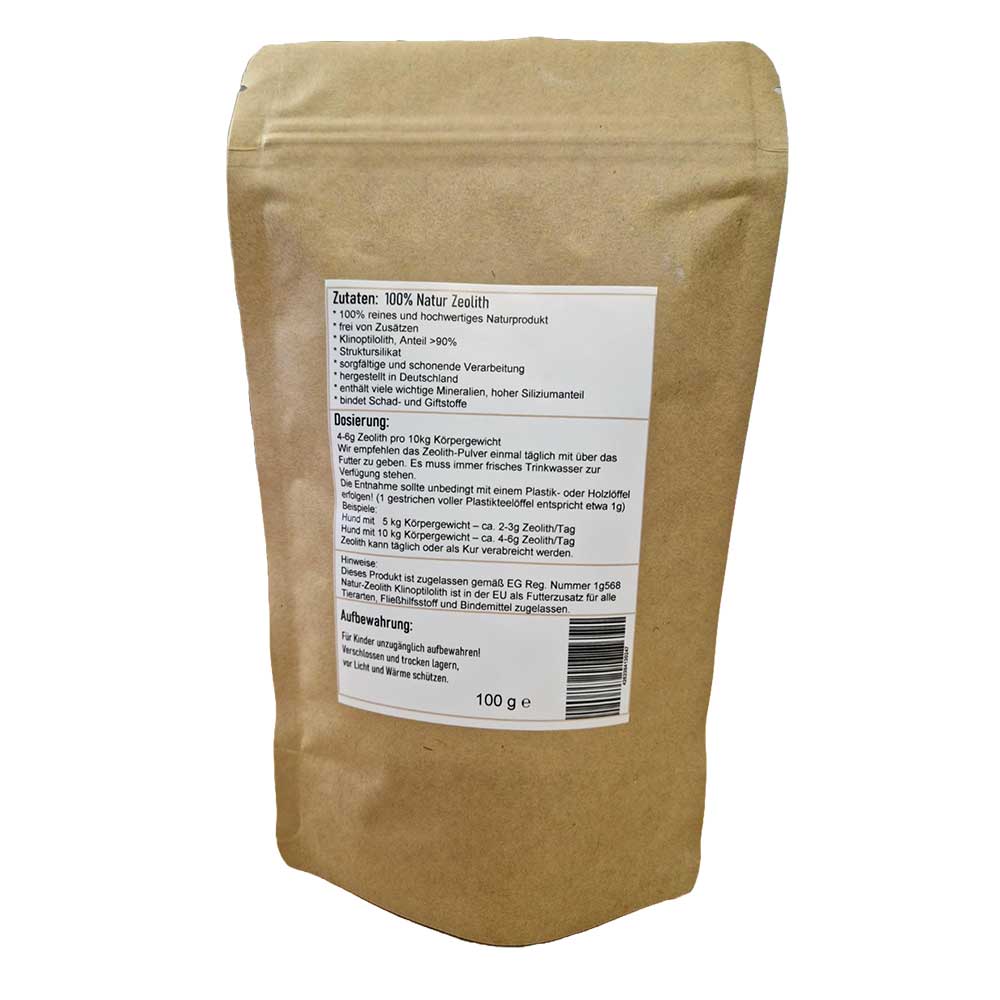 Natur-Zeolith Mineralischer Futterzusatz für Hunde 100g