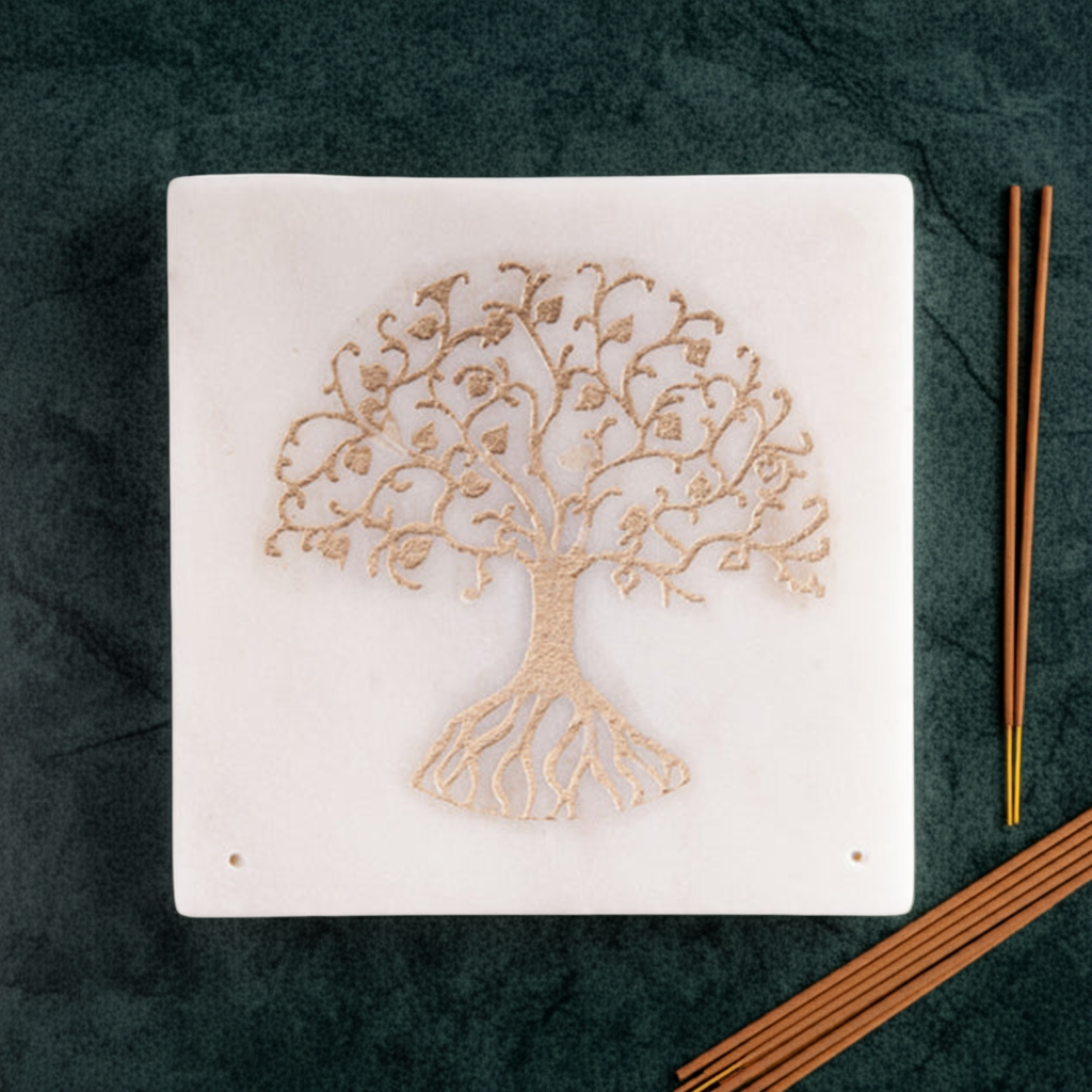 Stäbchenhalter / Marmorhalter „Baum des Lebens“ in Gold