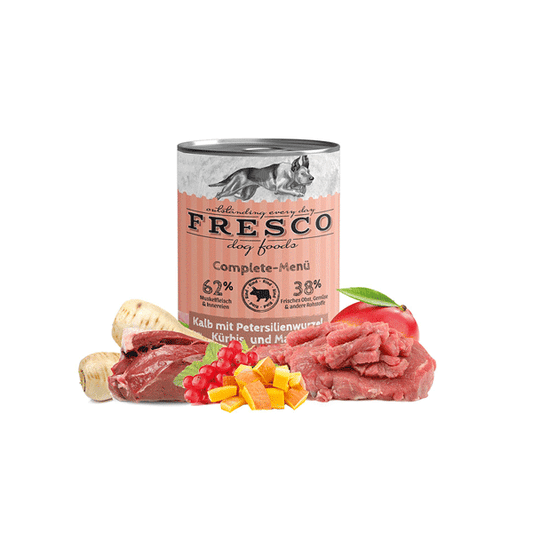 FRESCO Complete-Menü Kalb mit Petersilienwurzel, Mango und Johannisbeere