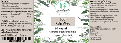 Etikett Jod Kelp Alge