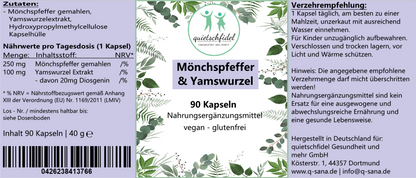 Mönchspfeffer & Yamswurzel 90 Kapseln 