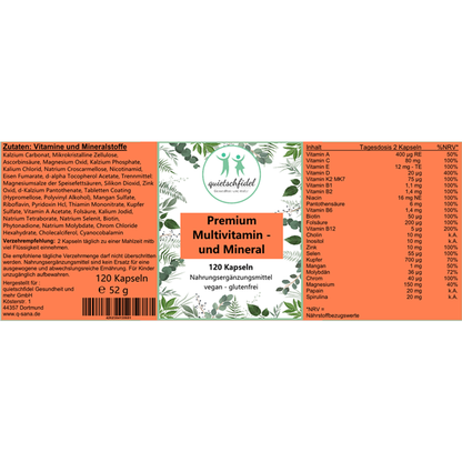 Premium Multivitamin - und Mineral 120 Kapseln (bald verfügbar)