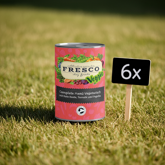 FRESCO Complete - Menü Vegetarisch mit Rote Beete, Tomate und Paprika (haltbares B.A.R.F.) 6x400g