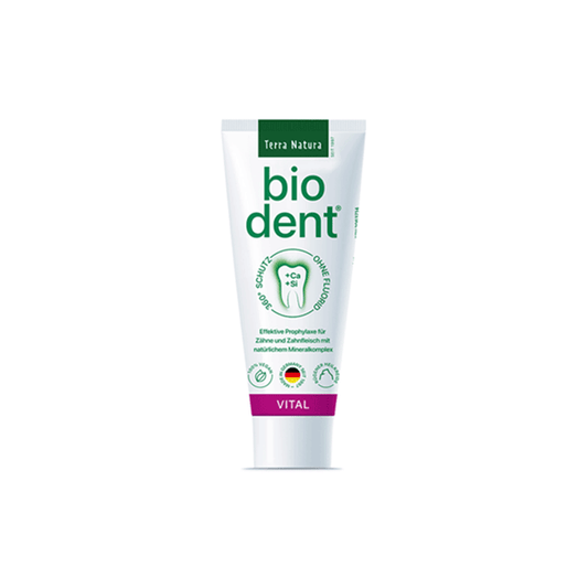 Terra Natura Biodent Zahnpasta Vital ohne Fluorid 75 ml Tube