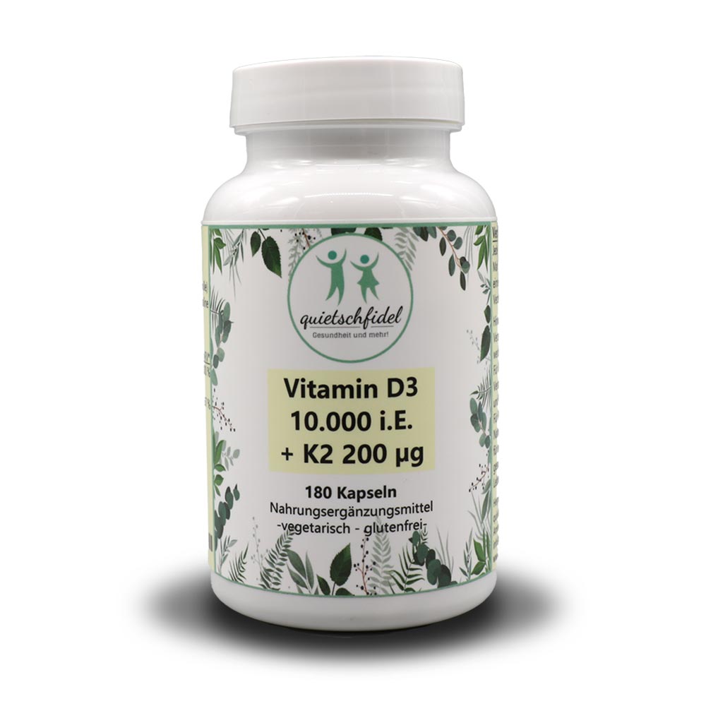 Vitamin D3 10.000 i.E. + K2 – 180 Kapseln