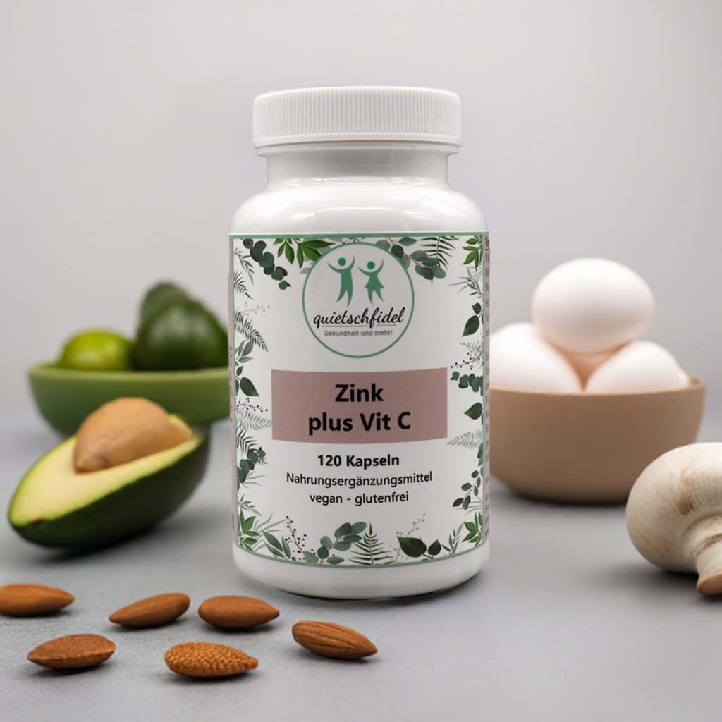 Zink + Vitamin C - 120 Kapseln vegan Kombi MHD 6/25