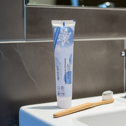 Apeiron Auromère Kräuter-Zahncreme 75ml- Homöopathieverträglich fluoridfreie Zahnpasta