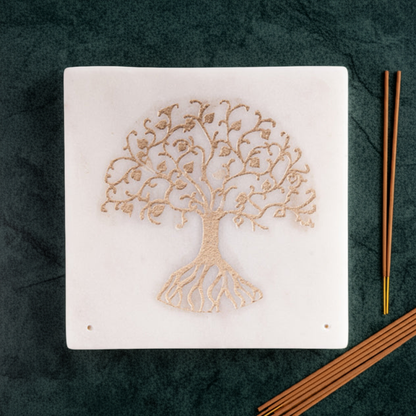 Stäbchenhalter / Marmorhalter „Baum des Lebens“ in Gold